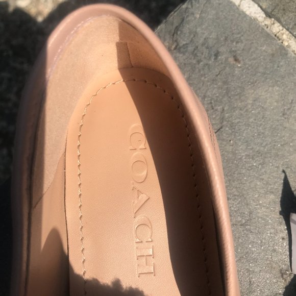 COACH Helena C Loafers  With Chain Leather Pale - Picture 5 of 11